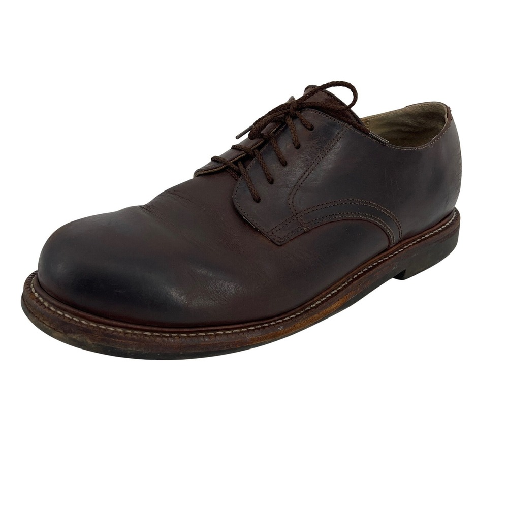 L.L. Bean Vintage Derby Shoes Mens 13 M Brown Good Leather‎ Vibram Oxford
